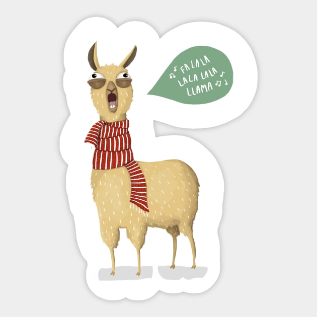 Holiday Llama Sticker by agrapedesign